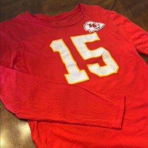 Mahomes # 15 KC women’s long sleeve shirt fits like a small-medium